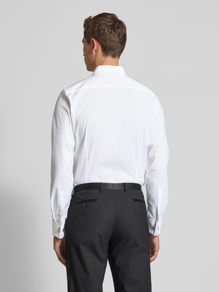 OLYMP No. Six Super Slim Fit Smokinghemd aus Popeline Modell 'URBAN KENT' Weiss 5