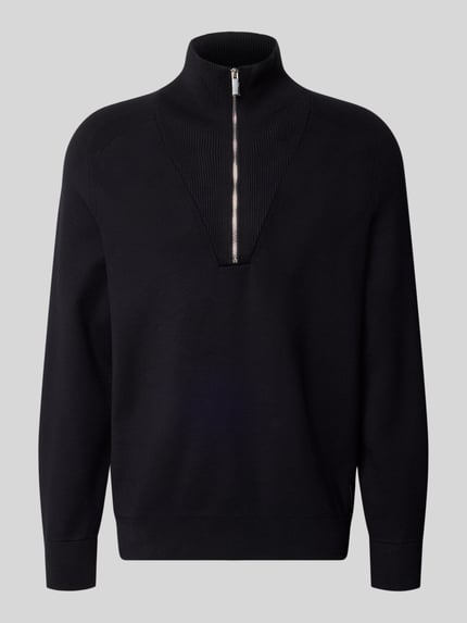 CK Calvin Klein Strickpullover aus Viskose-Mix mit Reißverschluss Black 2