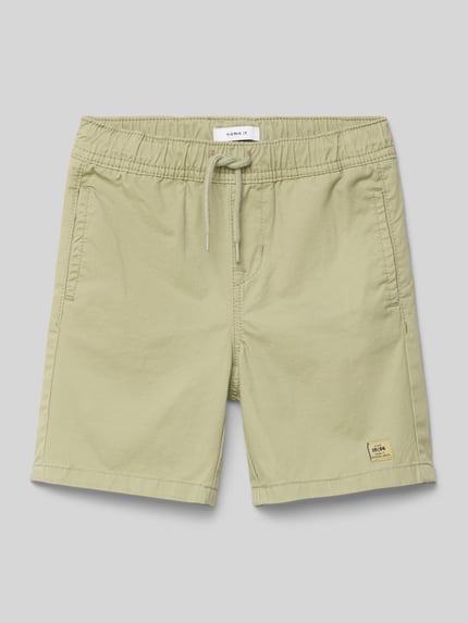 NAME IT Sweatshorts met steekzakken, model 'KMRYAN' Rietgroen - 1