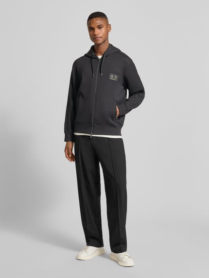 Armani Exchange Bluza rozpinana z zamkiem błyskawicznym dwustronnym Czarny 1