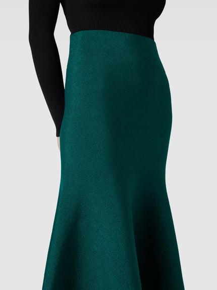 Victoria Beckham Spódnica midi w wyglądzie dzianiny Zielony 3