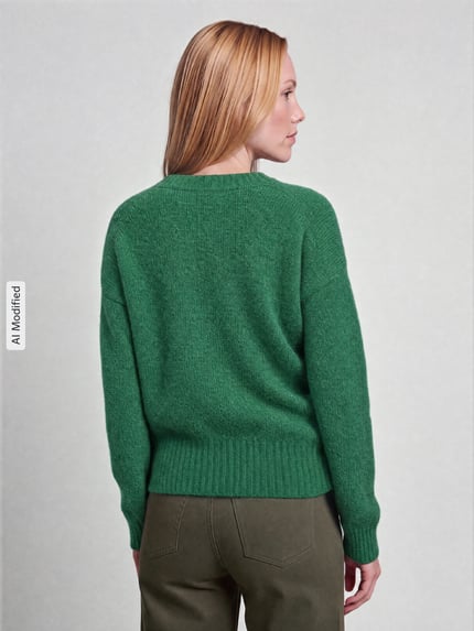 Weekend Max Mara Sweter w kroju regular fit z mieszanki wełny z alpaki model 'VISITA' Zielony 5