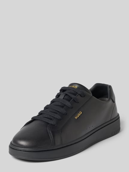 HUGO Sneaker aus Rindsnappa mit Logo-Details Black 1