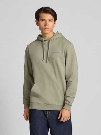 Tommy Jeans Relaxed Fit Hoodie aus reiner Baumwolle Oliv 4
