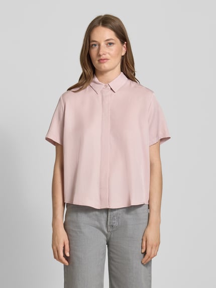 Samsøe Samsøe Blouse van lyocell met blinde knoopsluiting, model 'MINA' Lila - 4