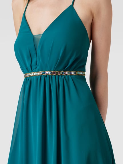 Jake*s Cocktail Cocktailkleid mit Ziersteinbesatz Smaragd 3