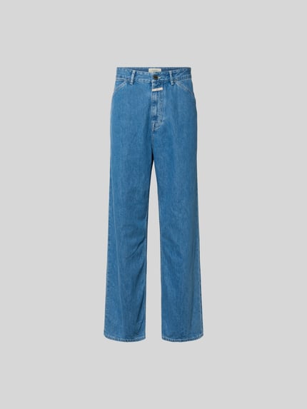Straight Fit Jeans mit Logo-Patch Shop The Look MANNEQUINE