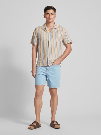 MANGO Regular Fit Jeansshorts im 5-Pocket-Design Modell 'TETUAN' Hellblau 1