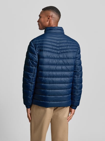 BOSS Orange Slim fit gewatteerd jack met labelpatch, model 'ODEN2' Rookblauw - 5