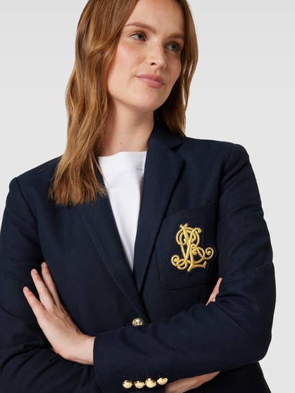 Lauren Ralph Lauren Blazer mit Label-Detail Modell 'ANFISA' Marine 3