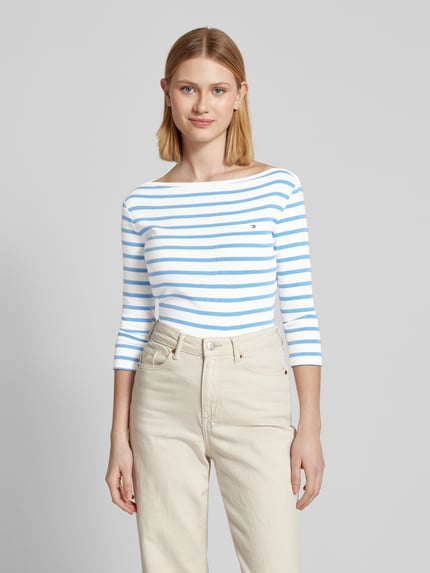 Tommy Hilfiger Slim fit T-shirt van puur katoen, model 'CODY' Lichtblauw - 4