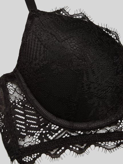 HUGO Schalen-BH mit Spitzenbesatz Modell 'RED LABEL' Black 2