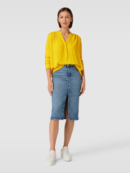 Montego Blouseshirt met V-hals Mosterdgeel - 1