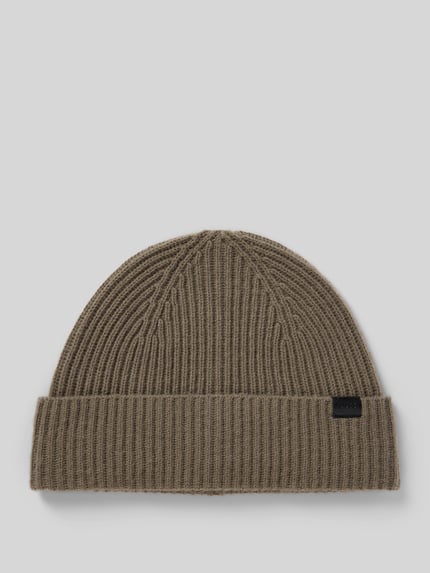 BOSS Mütze aus Woll-Kaschmir-Mix Modell 'FILIPPO' Khaki 1
