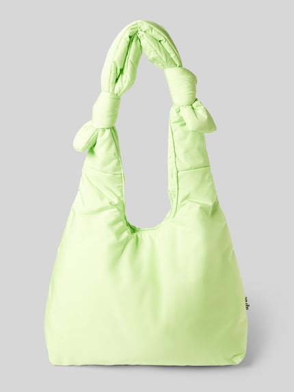 Lefrik Handtasche mit Knotendetails Modell 'BIWA' Neon Gruen 2