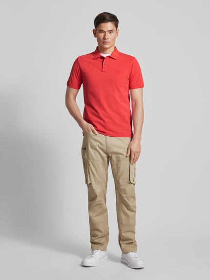 camel active Regular Fit Poloshirt mit Logo-Stitching Koralle 1