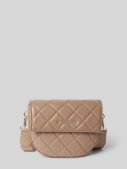 Valentino Bags Torba na długim pasku z detalem z logo model ‘BIGS’ Szarobrązowy 1