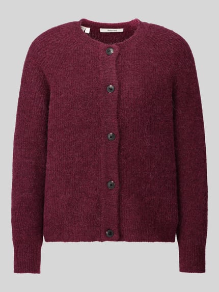 Selected Relaxed Fit Strickjacke aus Woll-Mix Modell 'LULU' Bordeaux 2