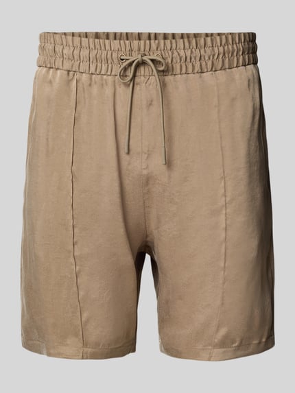 HUGO Regular Fit Shorts mit fixierten Bügelfalten Modell 'Ravis' Hellbraun 2