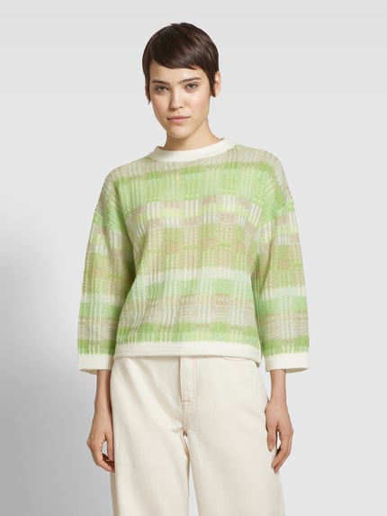 OPUS Loose Fit Strickpullover mit Woll-Anteil Modell 'Polira' Hellgruen 4