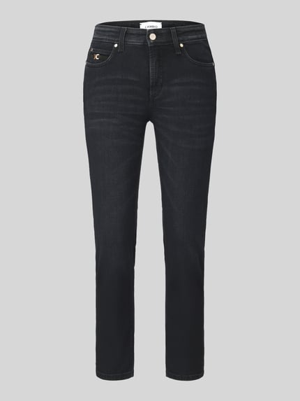 CAMBIO Slim Fit Jeans aus Baumwoll-Mix Modell 'PIPER SHORT' Black 2