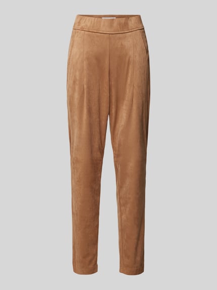 Raffaello Rossi Slim fit broek in wildleerlook, model 'CANDICE' Camel - 2