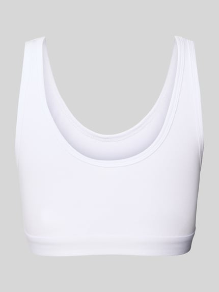 SNOCKS Bustier z elastycznym pasem i detalem z logo Biały 3