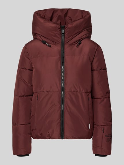 khujo Puffer Jacket mit Reißverschlusstaschen Modell 'AUDREY MATT' Bordeaux 2
