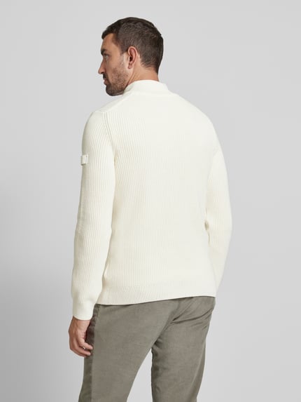 JOOP! JEANS Strickpullover mit Troyer-Kragen Offwhite 5