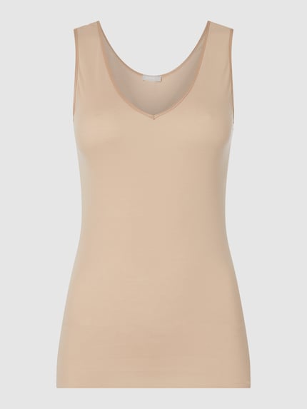HANRO Unterhemd aus Baumwolle - nahtlos Modell Cotton Seamless Beige 2