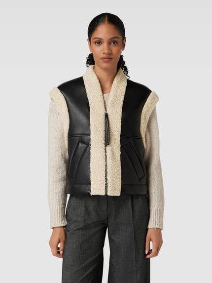 Jake*s Collection Weste mit Woll-Anteil Black 4