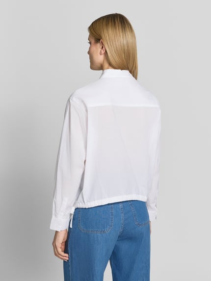 s.Oliver RED LABEL Boxy Fit Langarmbluse aus reiner Baumwolle Weiss 5
