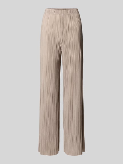 VILA Wide Leg Hose mit Plisseefalten Modell 'PLISA' Taupe 2