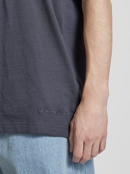 Champion T-shirt met labelstitching Antraciet - 3