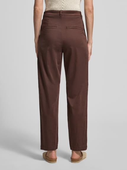 Jake*s Casual Chino van lyocellmix met steekzakken Donkerbruin - 5