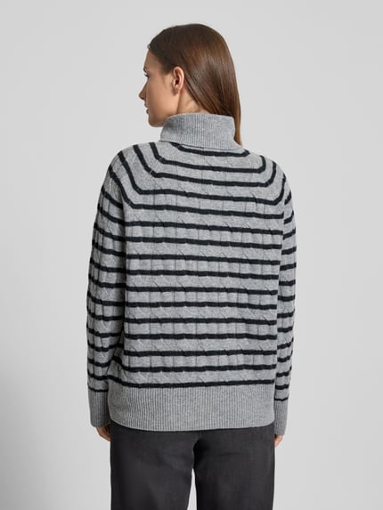 Tommy Hilfiger Relaxed fit coltrui van zuivere wol Middengrijs - 5