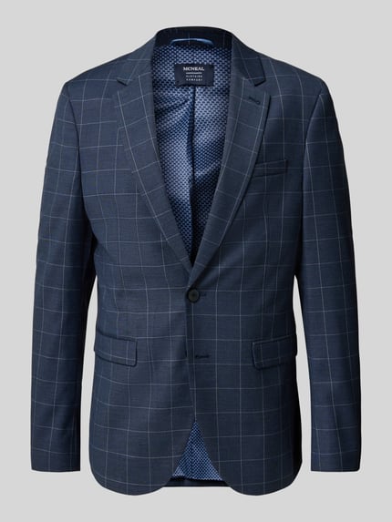 Marynarka o kroju slim fit ze wzorem w kratę zapinana na 2 guziki Shop The Look MANNEQUINE