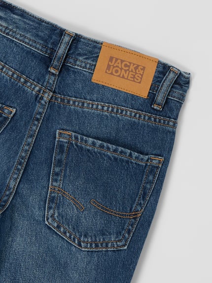 JACK & JONES Straight fit jeans van katoen, model 'Clark' Blauw - 4