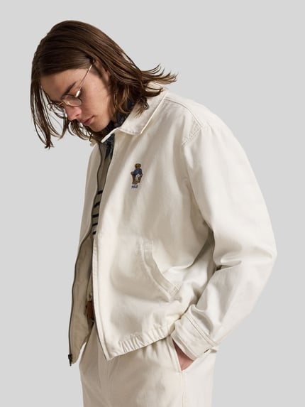 Polo Ralph Lauren Relaxed Fit Blouson mit Polo Bear Stitching Modell 'TEDDY BP' Weiss 4
