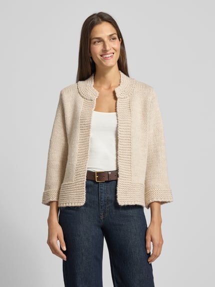 MORE & MORE Loose Fit Cardigan mit Woll-Anteil Kitt 4