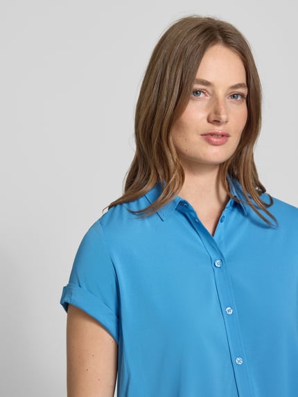 Samsøe Samsøe Regular Fit Bluse mit Knopfleiste Modell 'MAJAN' Blau 3