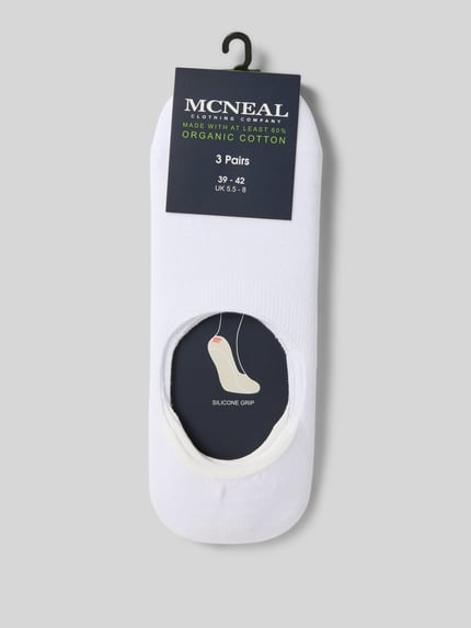 MCNEAL Füßlinge in melierter Optik im 3er-Pack Weiss 3