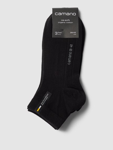 camano Skarpety z dodatkiem streczu w zestawie 3 szt. Czarny 3