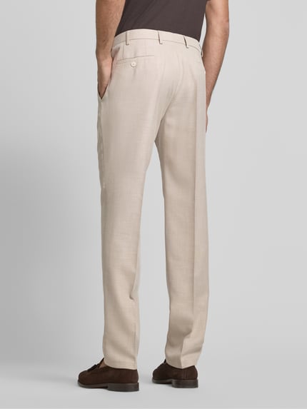 DIGEL Slim fit pantalon met persplooien, model 'Sergio' Beige - 5