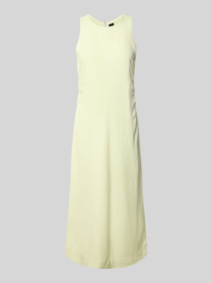 Productfoto, A-lijn midi-jurk uit mix van linnen en viscose, effen kleuren, plooien, model 'DELINNA' van BOSS Orange