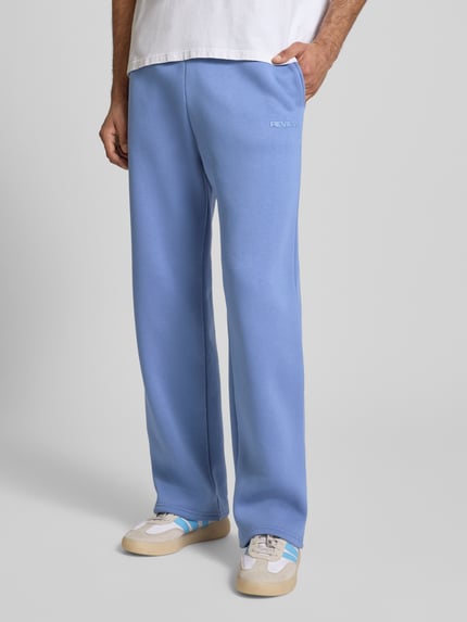 REVIEW Loose fit sweatpants met zijzakken Rookblauw - 4