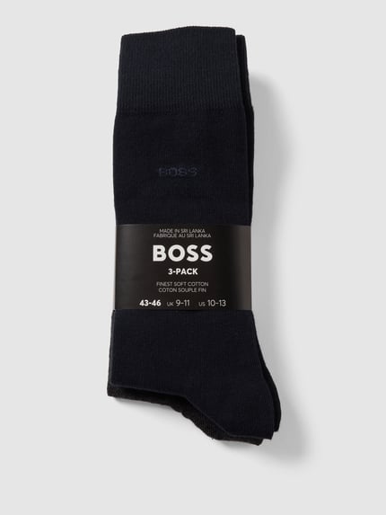 BOSS Socken mit Label-Detail im 3er-Pack Marine 3