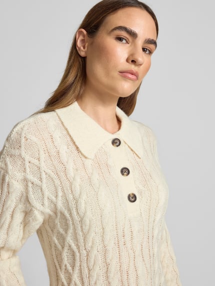 Scotch & Soda Gebreide pullover met kabelpatroon Beige - 3