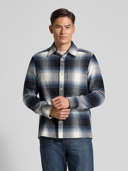 DRYKORN Regular Fit Overshirt mit Brusttasche Modell 'DIEGGO' Blau 4