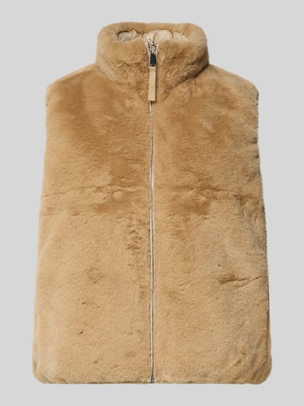 s.Oliver RED LABEL Regular Fit Webpelzweste mit Wendefunktion Beige 2